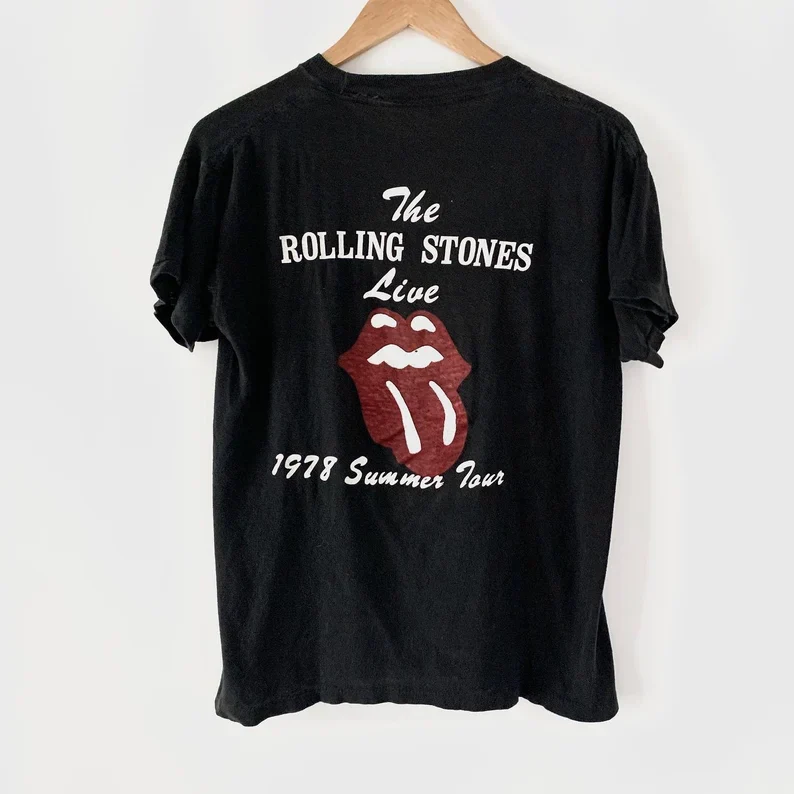 1978 The Rolling Stones Summer Tour Band Vintage Tee Shirt - Image 2