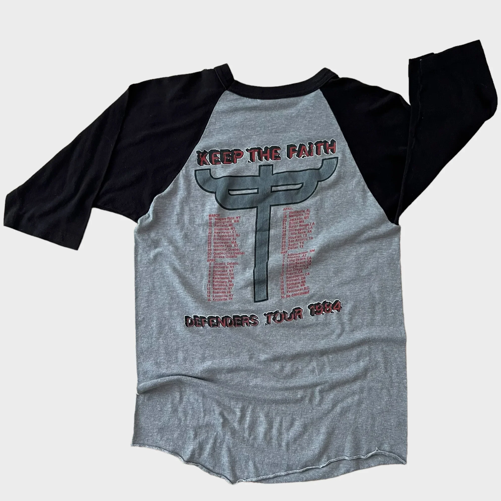 1984 Judas Priest "Defenders" Tour Vintage Band Tee Shirt - Image 2