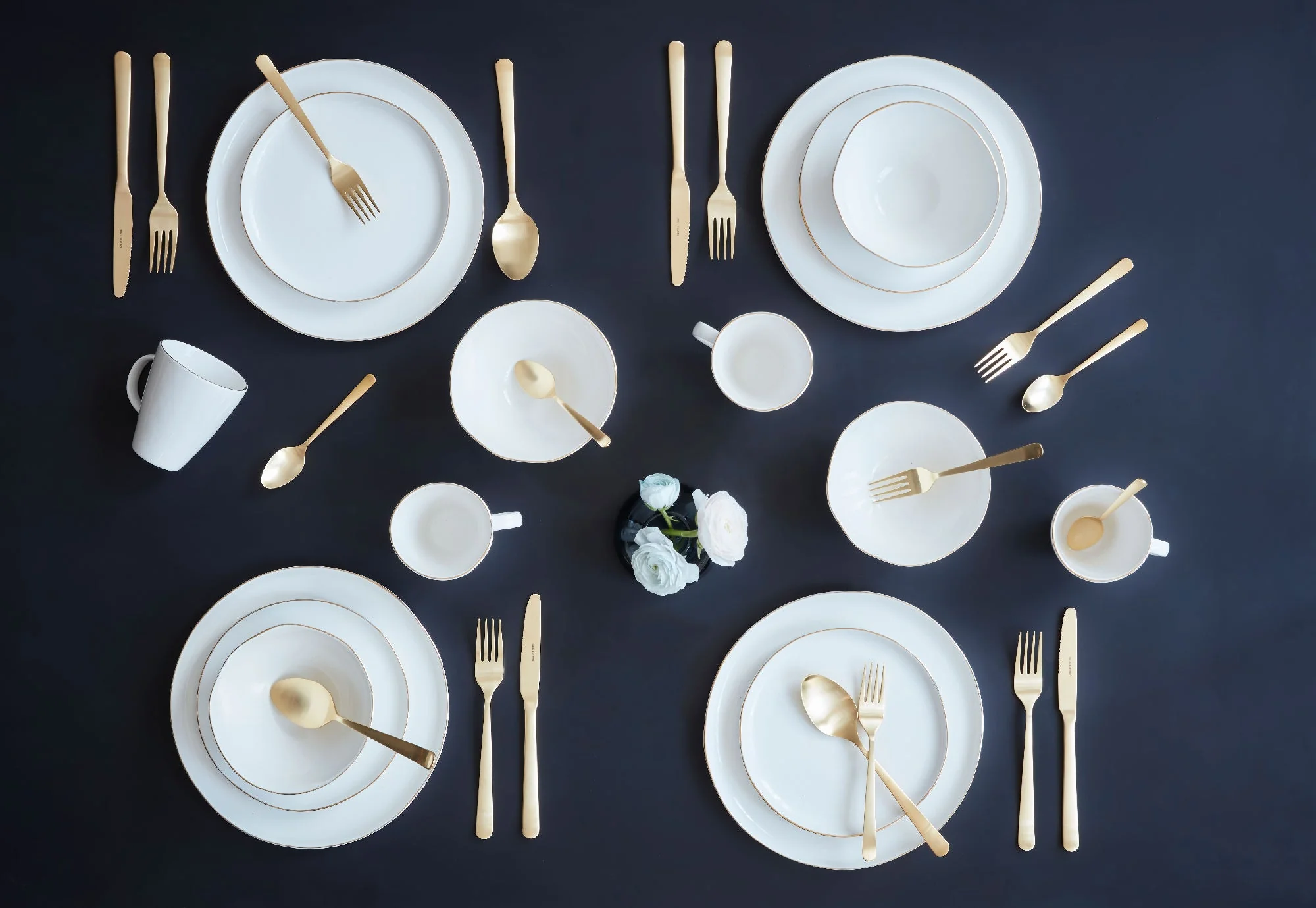 Abbesses 4-piece place setting - Gold - Image 7