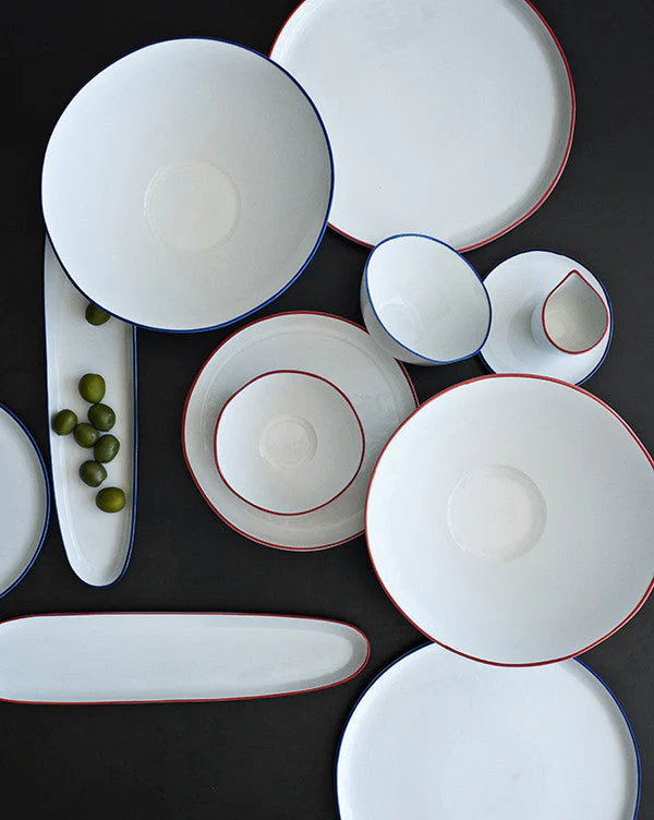 Abbesses Medium Plate Grey Rim - Set of 4 - Image 7