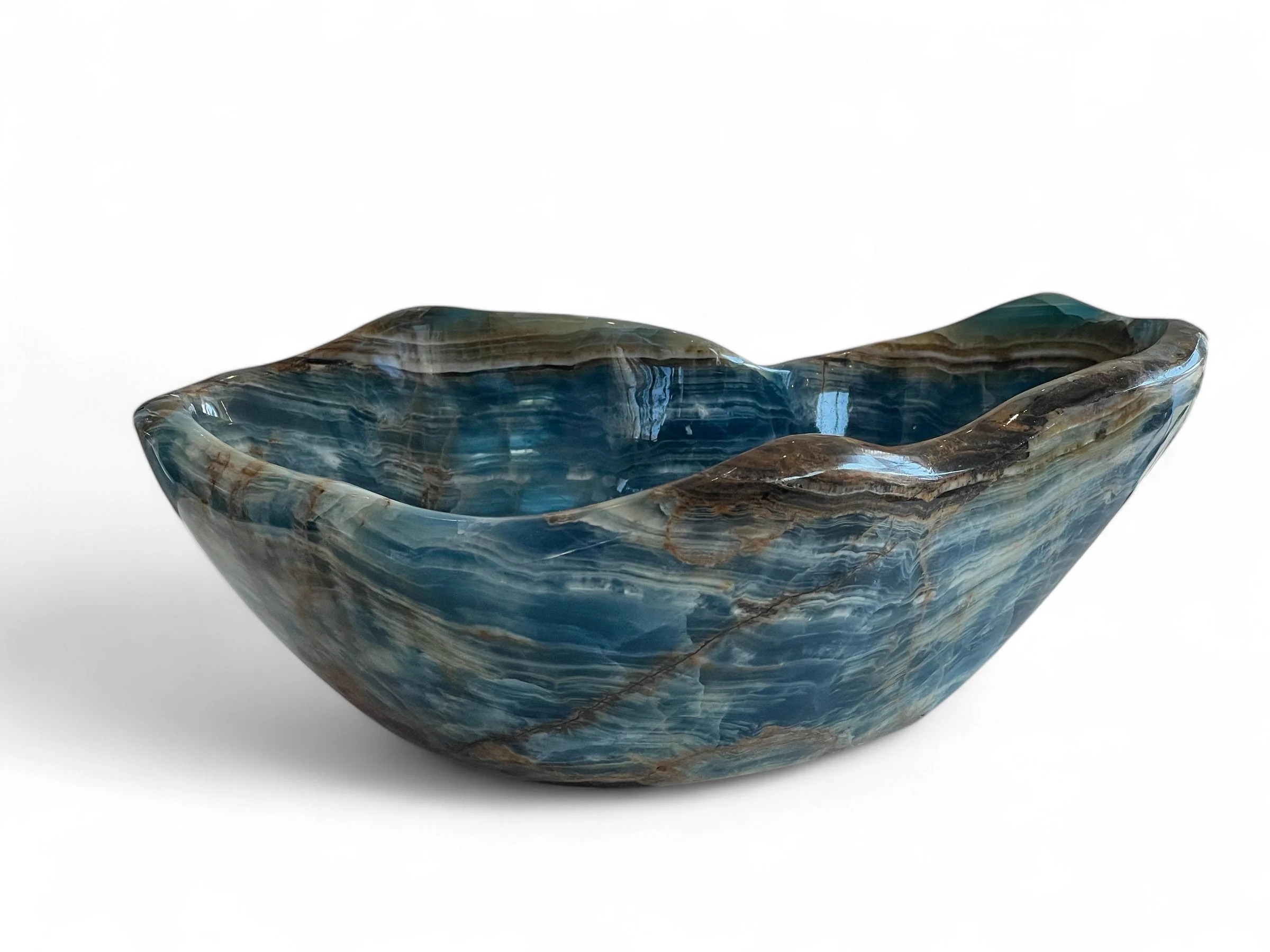 Blue Onyx Bowl from Argentina - Image 3