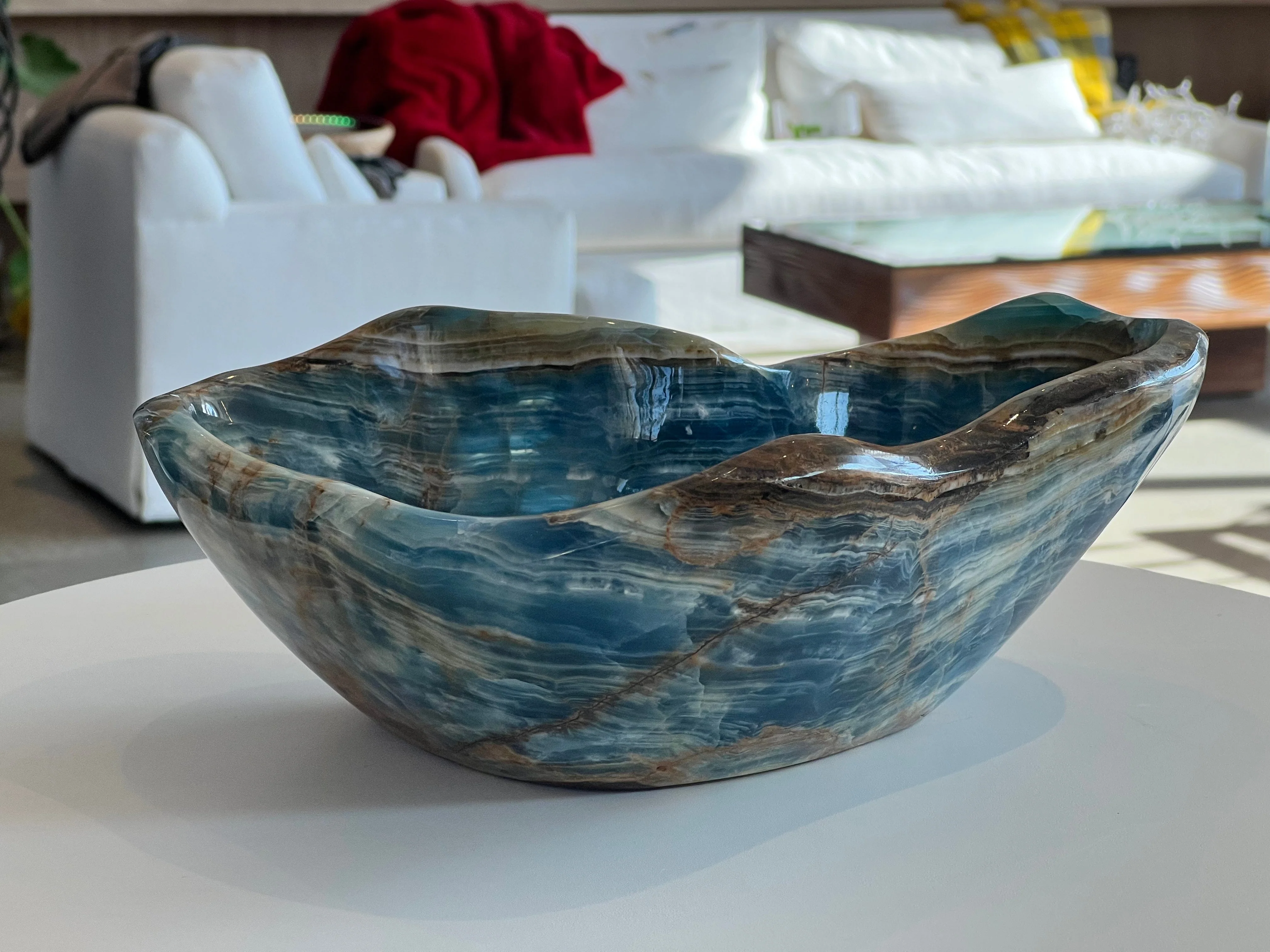 Blue Onyx Bowl from Argentina - Image 4