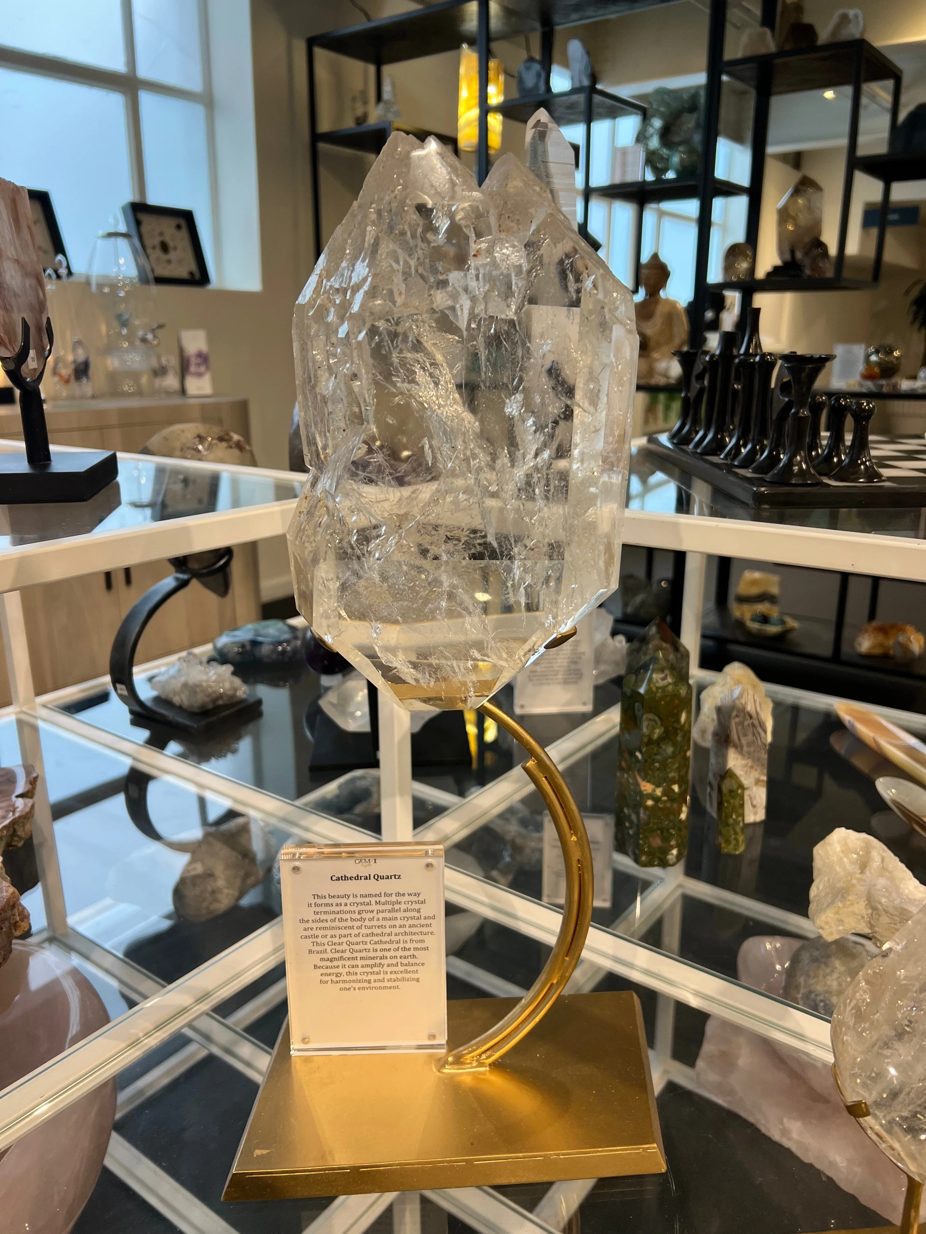 Clear Quartz Cathedral on Stand - Image 3
