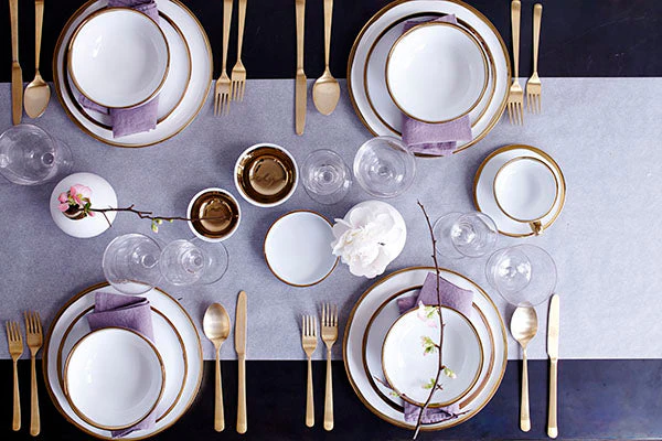 Dauville 20-Piece Service for 4 - Gold - Image 4