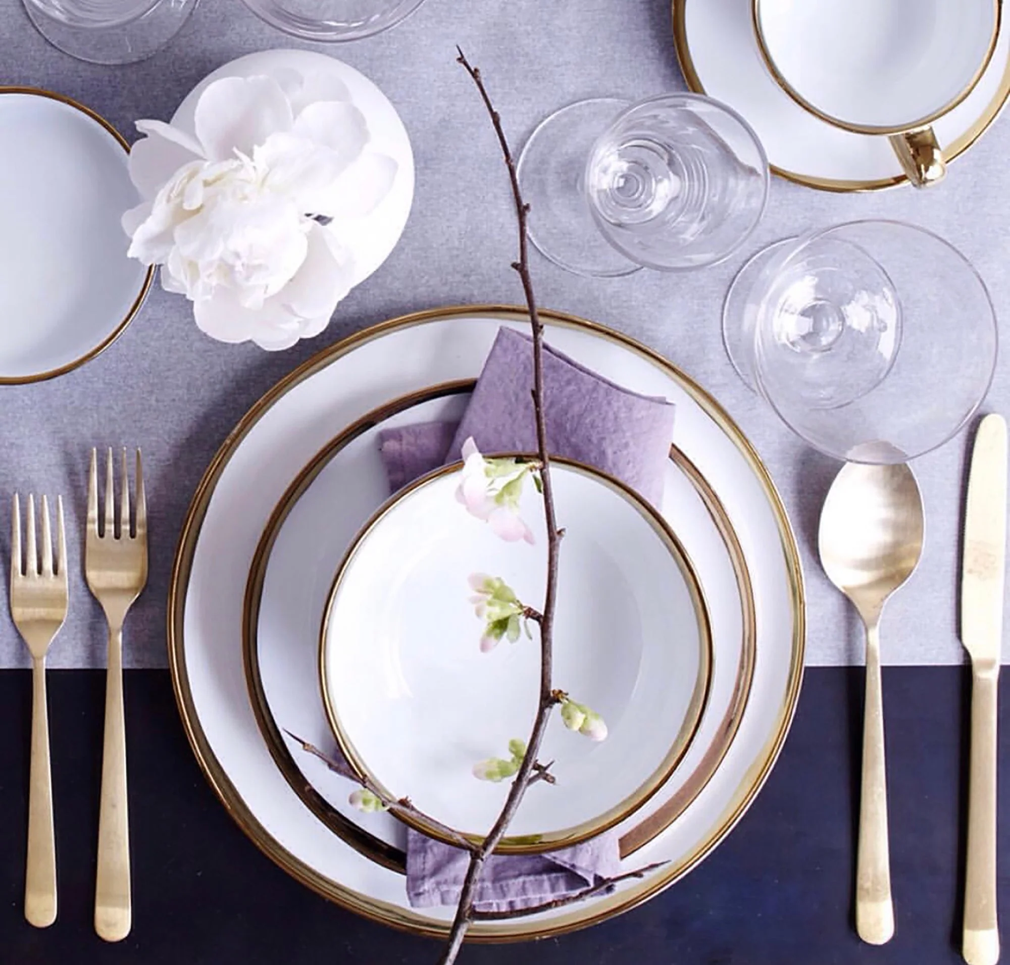 Dauville 5-Piece Service for 1 - Gold - Image 3