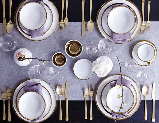 Dauville Dinner Plate in Gold - Set of 4 - Image 4