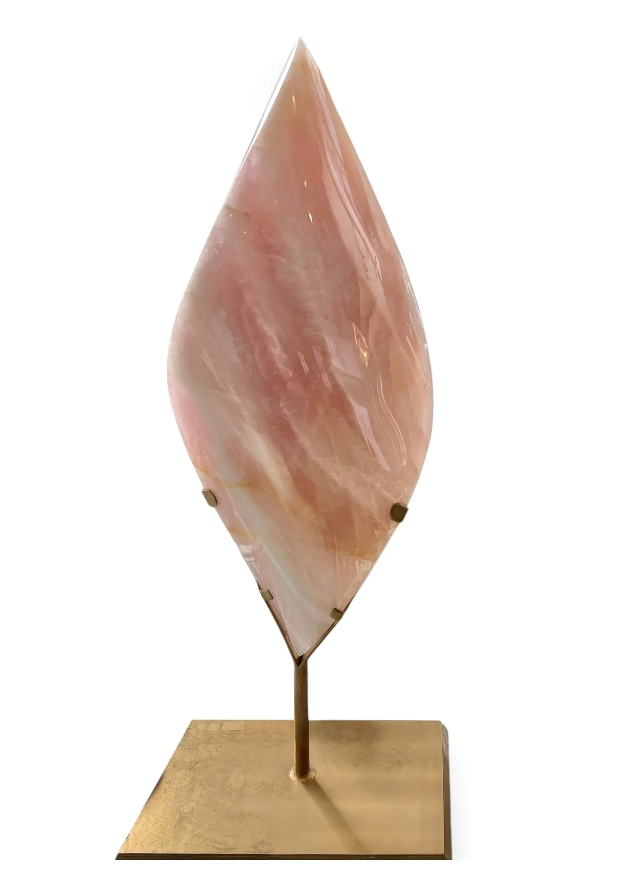 Double Pointed Rose Quartz Flame - Image 3