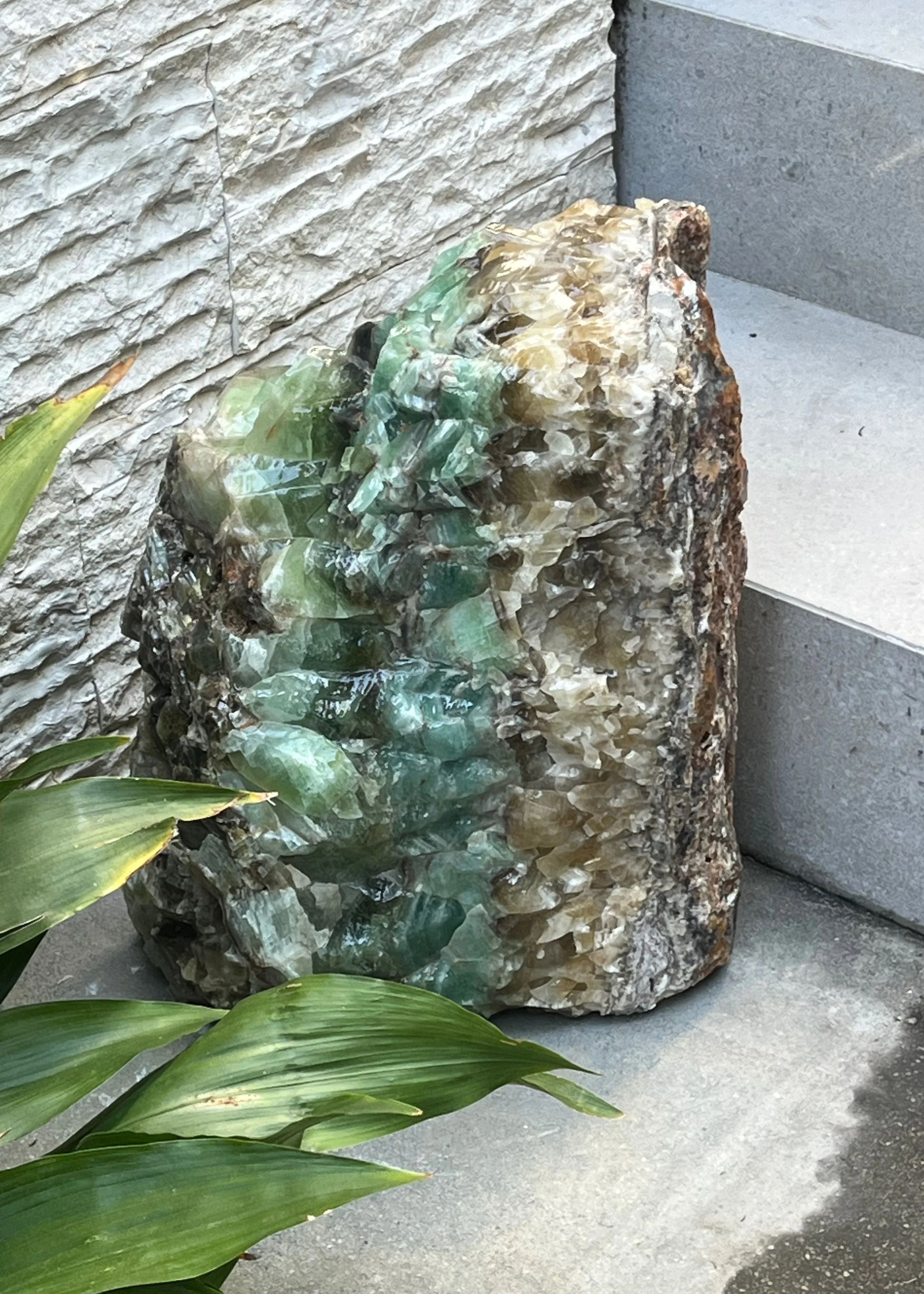 Emerald Green Calcite Natural Stone Sculpture - Image 2