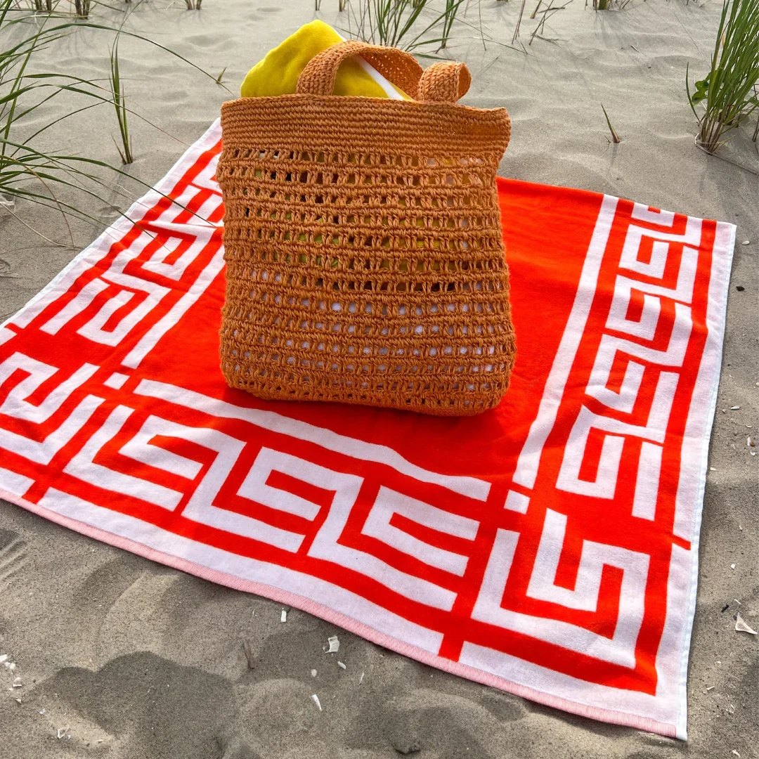 Greek Key Frame Beach Towel - Image 6