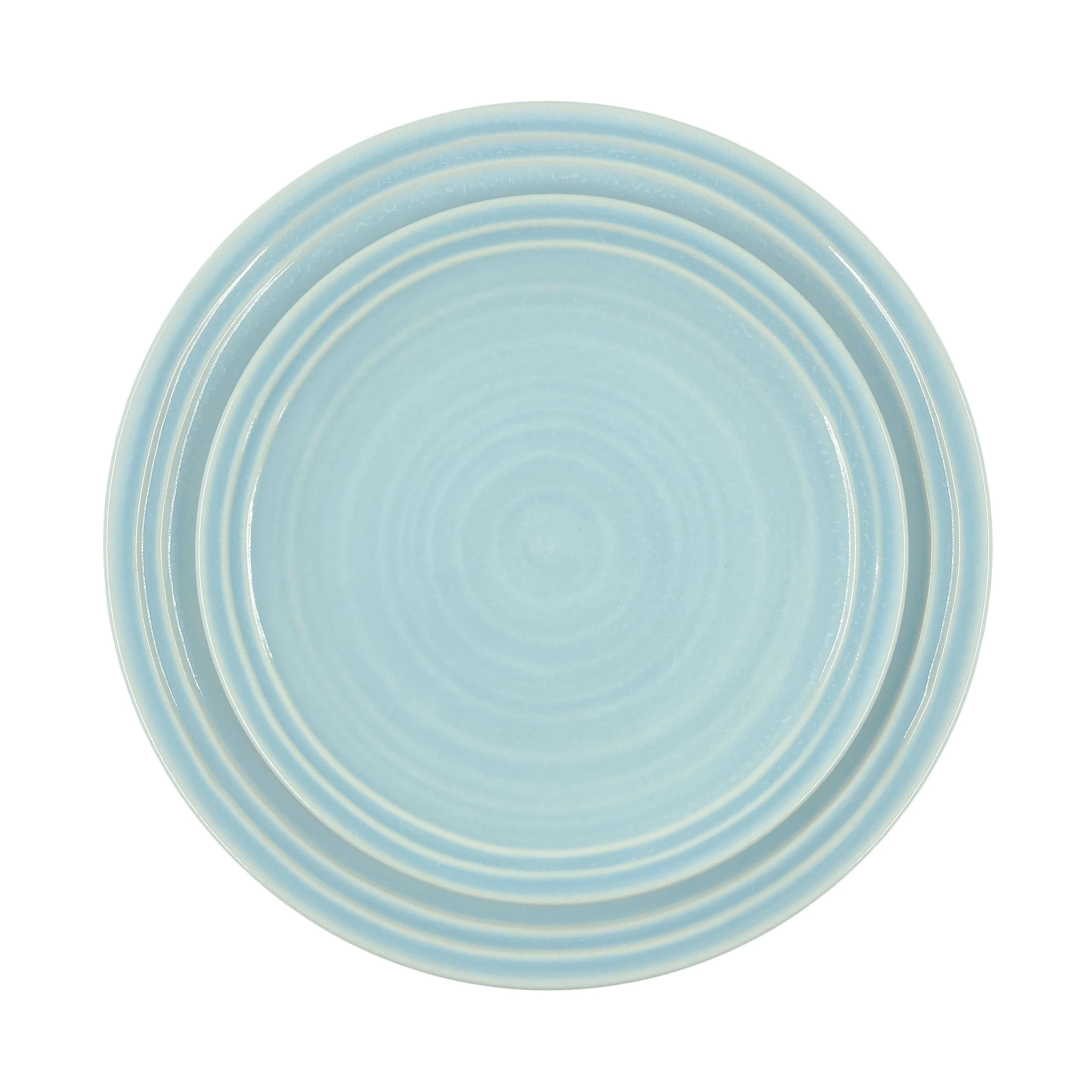 Lines 16-piece Place Setting- White/Blue - Image 3