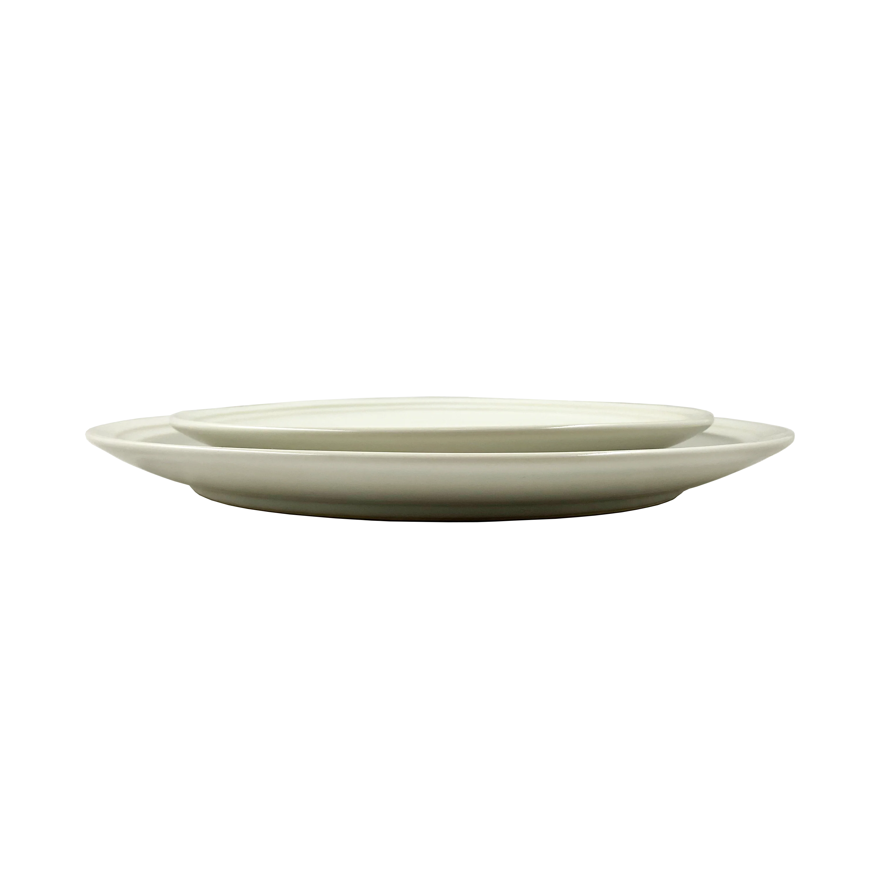 Lines Dinner Plate - White/White - Set of 4 - Image 2