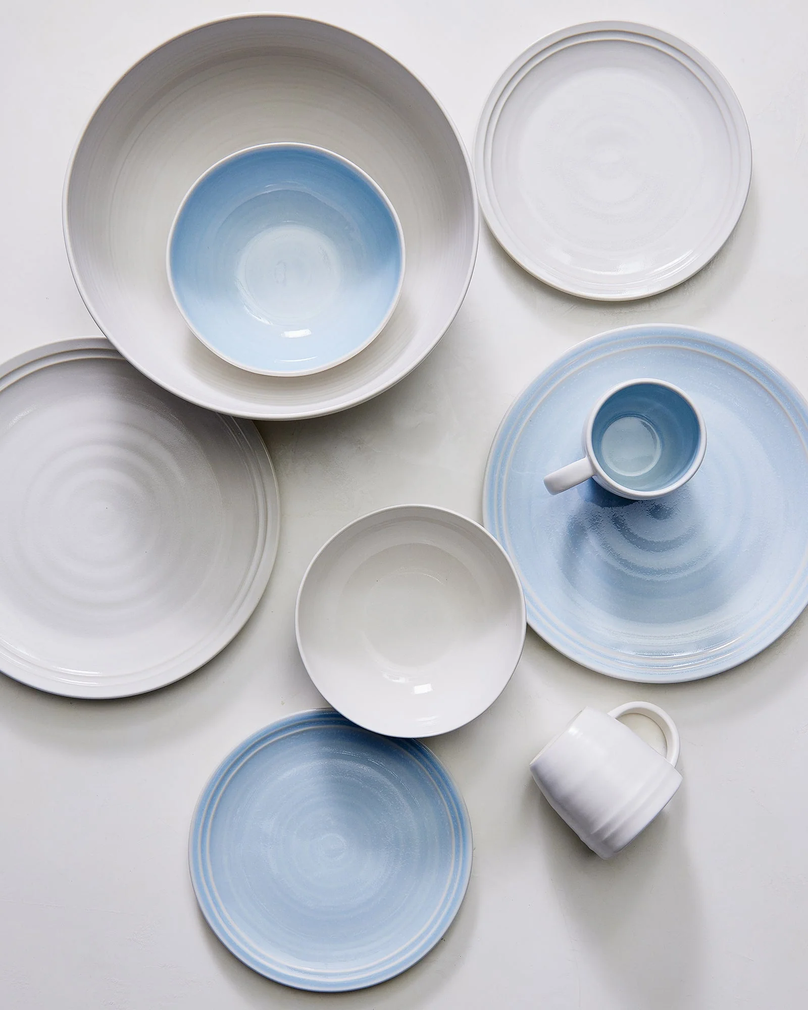 Lines Dinner Plate - White/White - Set of 4 - Image 6