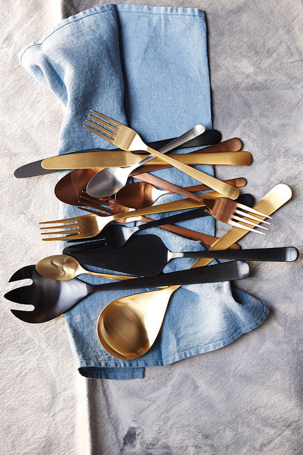 Oslo Serving Spoon in Stainless Steel - 2pc - Image 4