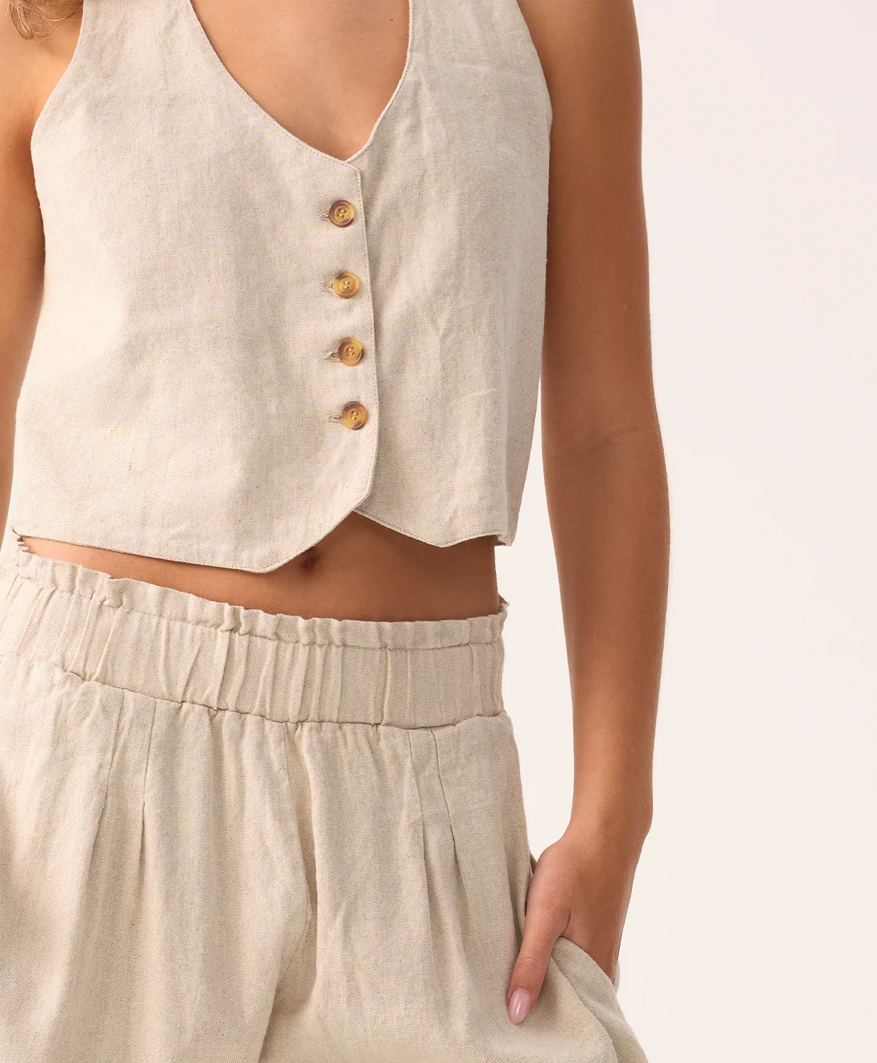 Payton Linen Vest - Image 3