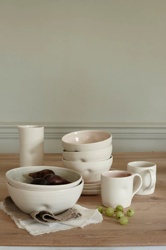 Pinch White Stoneware 4 Piece Dinnerware Set, Service For 1 - Image 9
