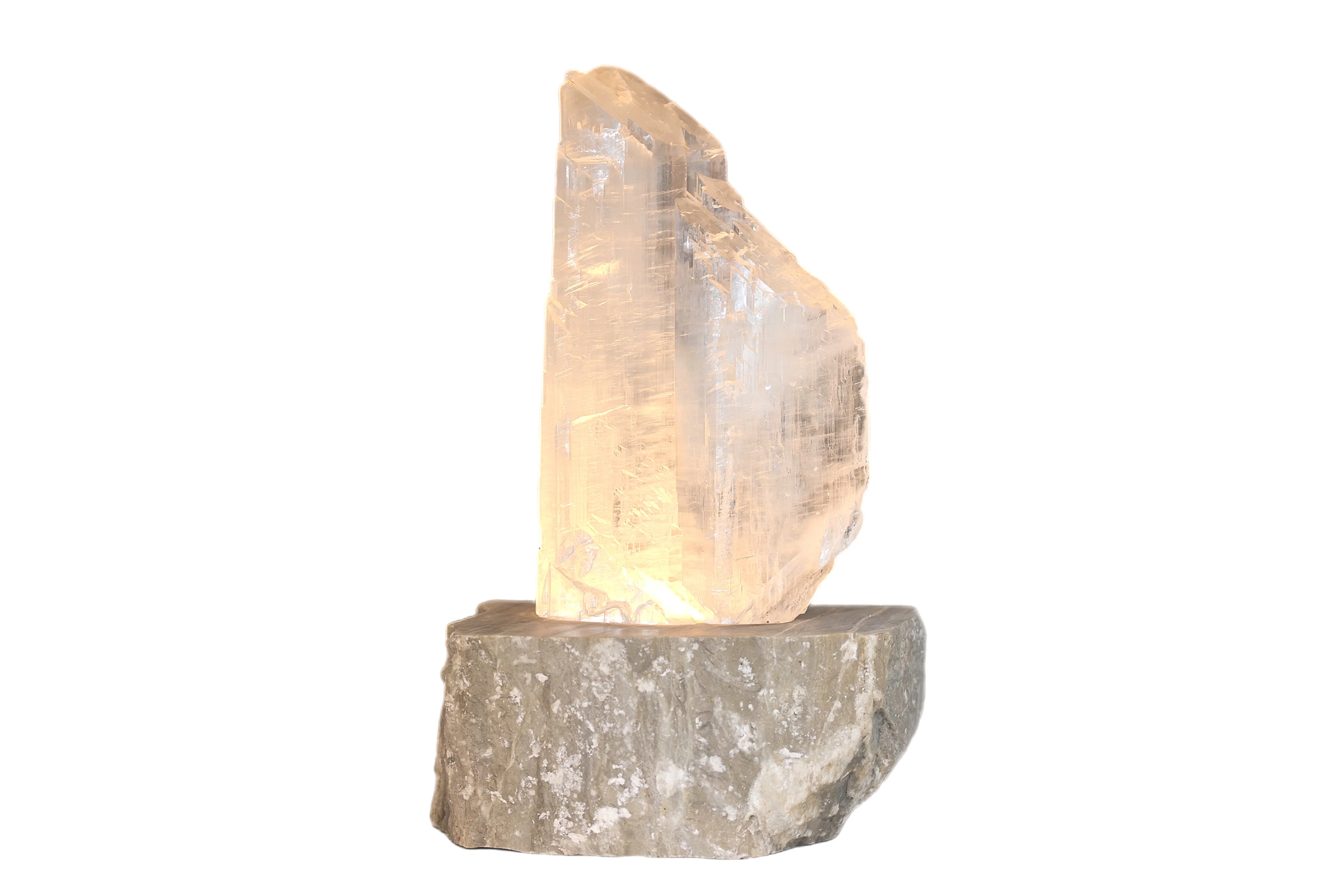 Selenite Lamp with Onyx Base - Image 2