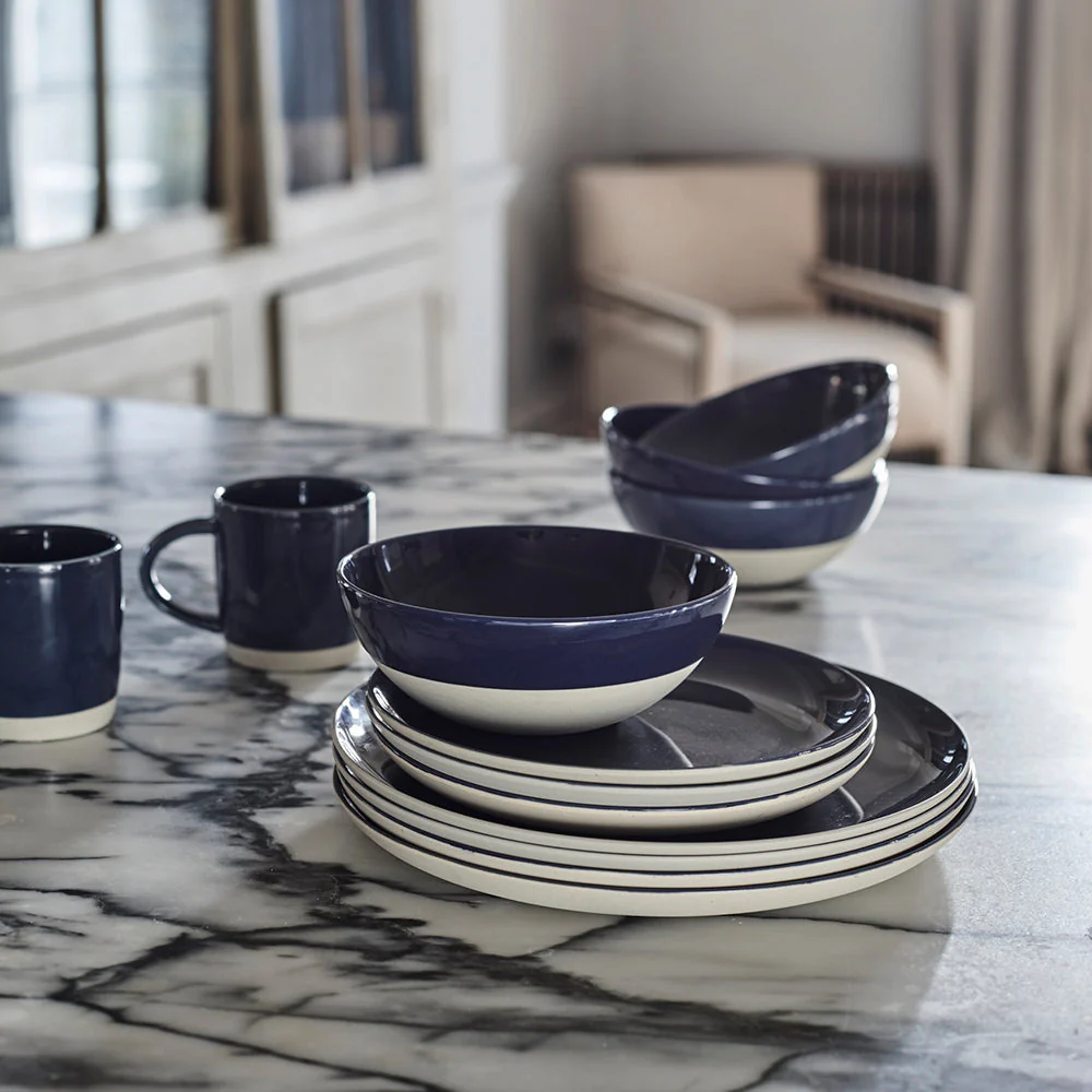 Shell Bisque 4-piece place setting - Indigo - Image 6