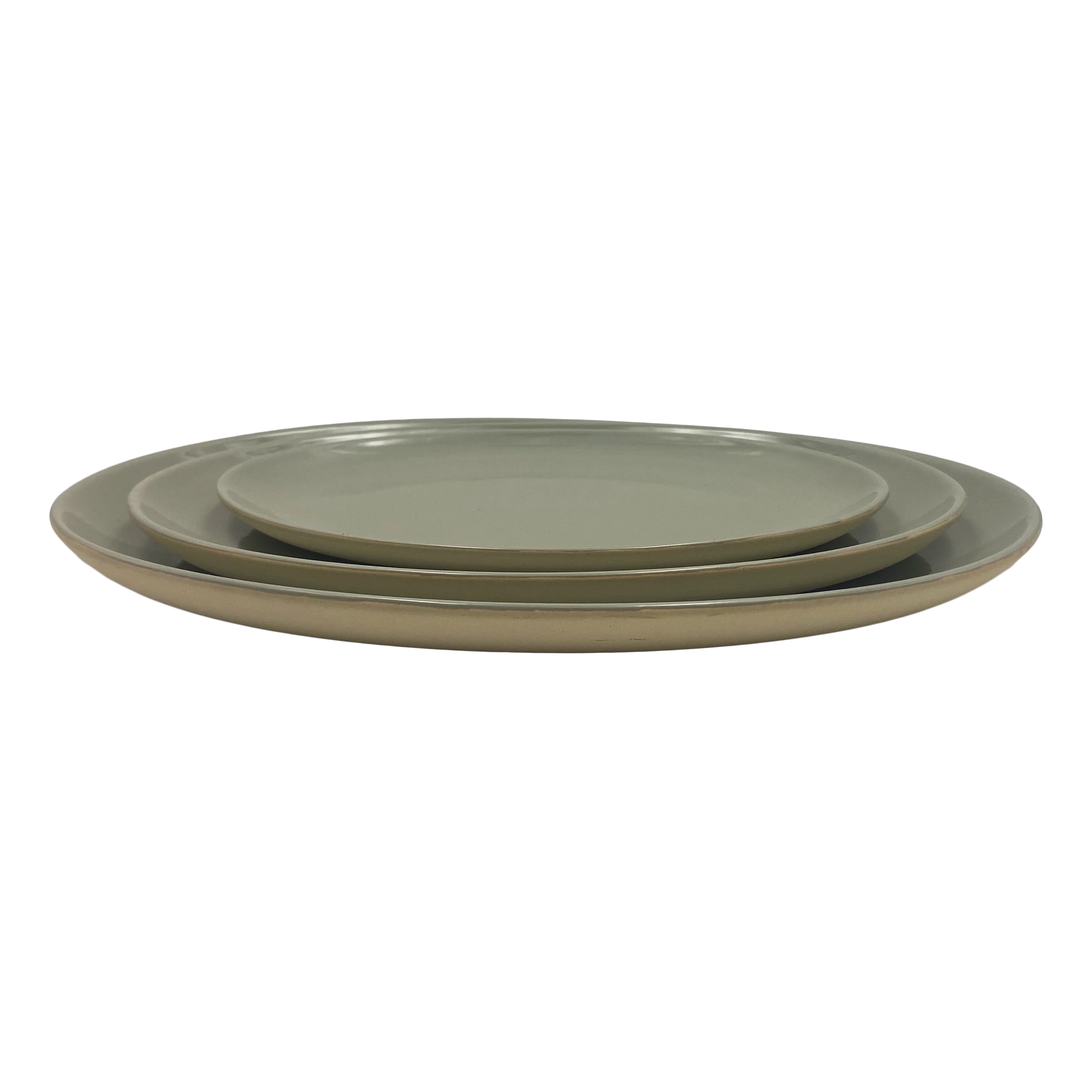 Shell Bisque Extra Large Oval Plate- Grey- Set of 2 - Image 3