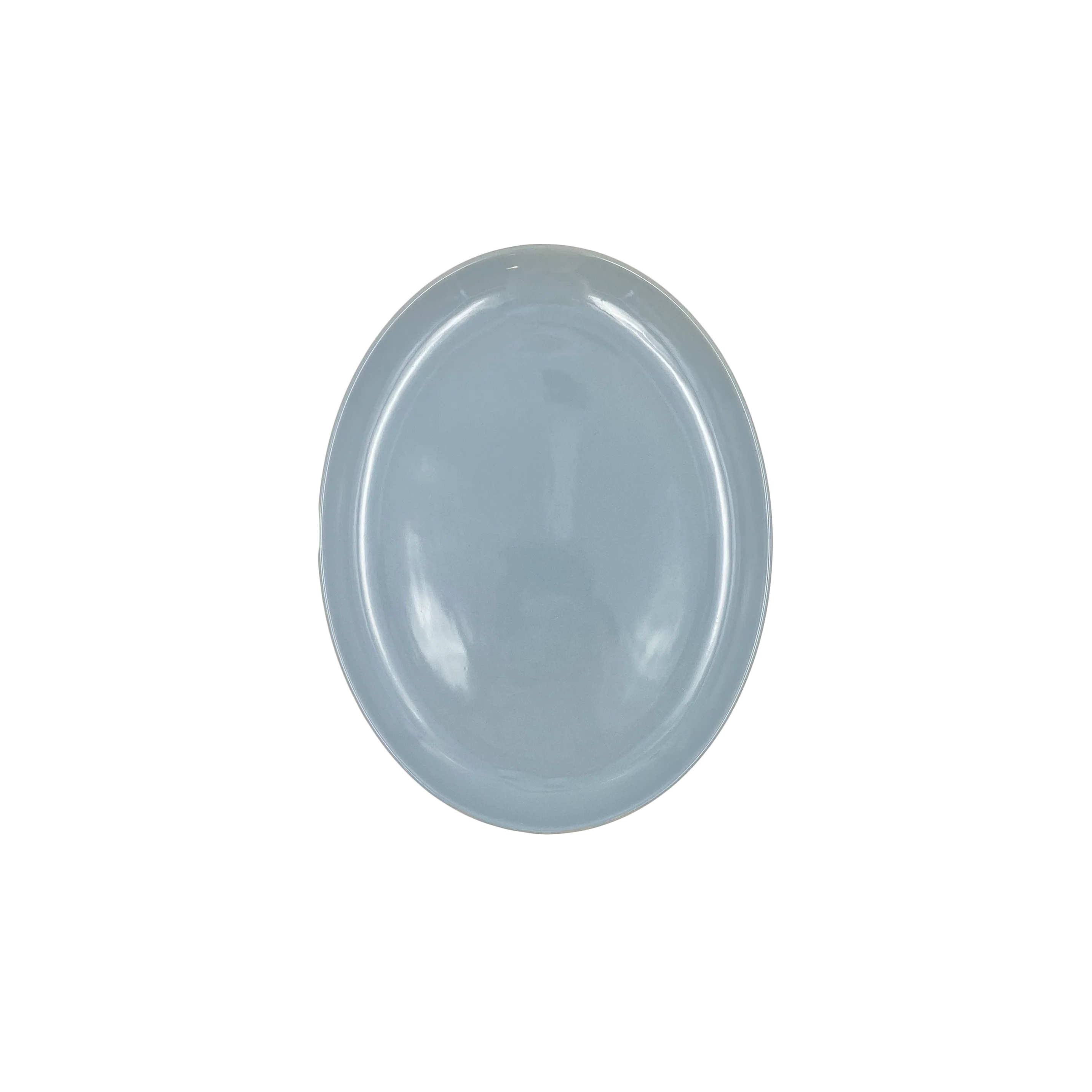 Shell Bisque Large Oval Plate- Blue - Set of 4