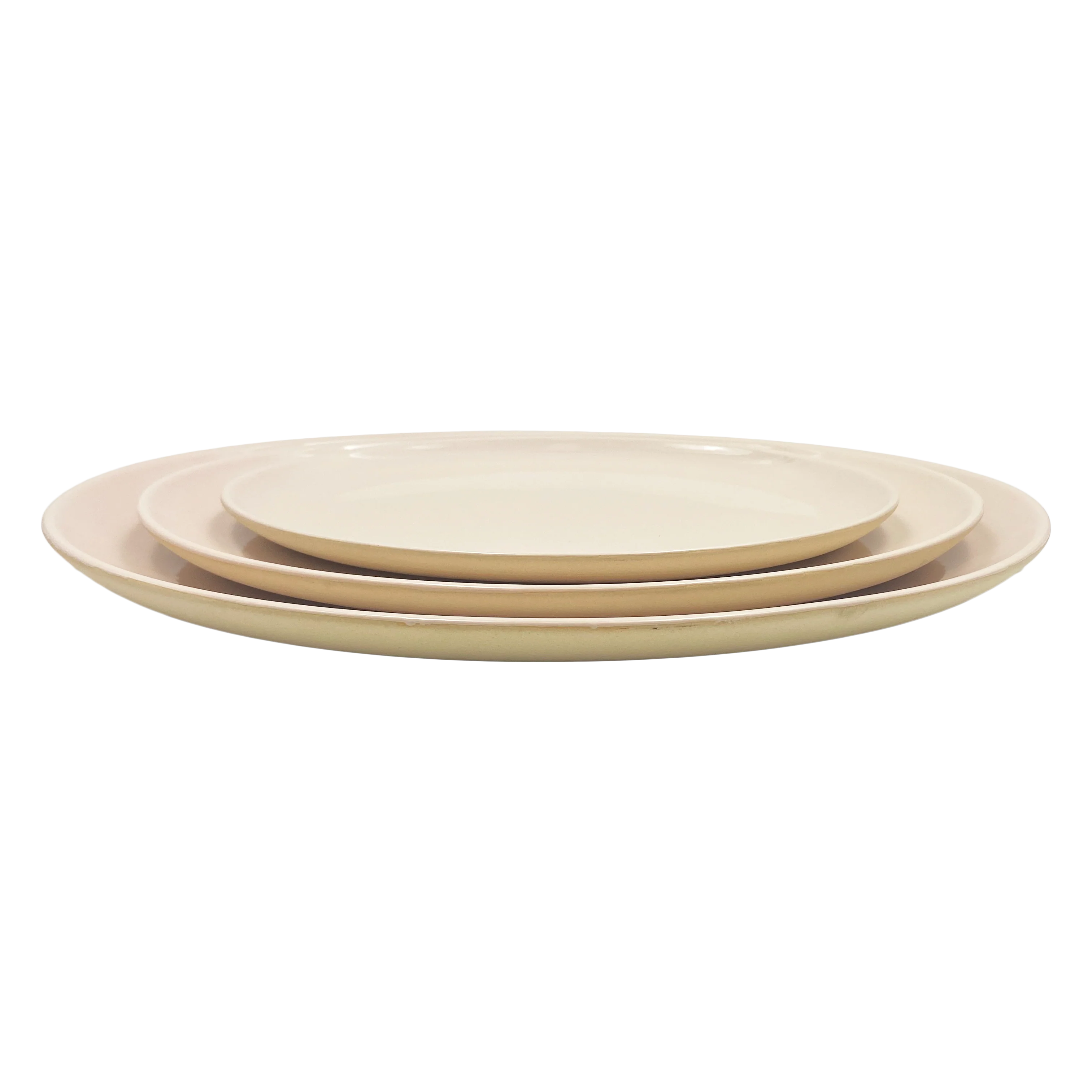 Shell Bisque Medium Oval Plate- Soft Pink- Set of 4 - Image 3