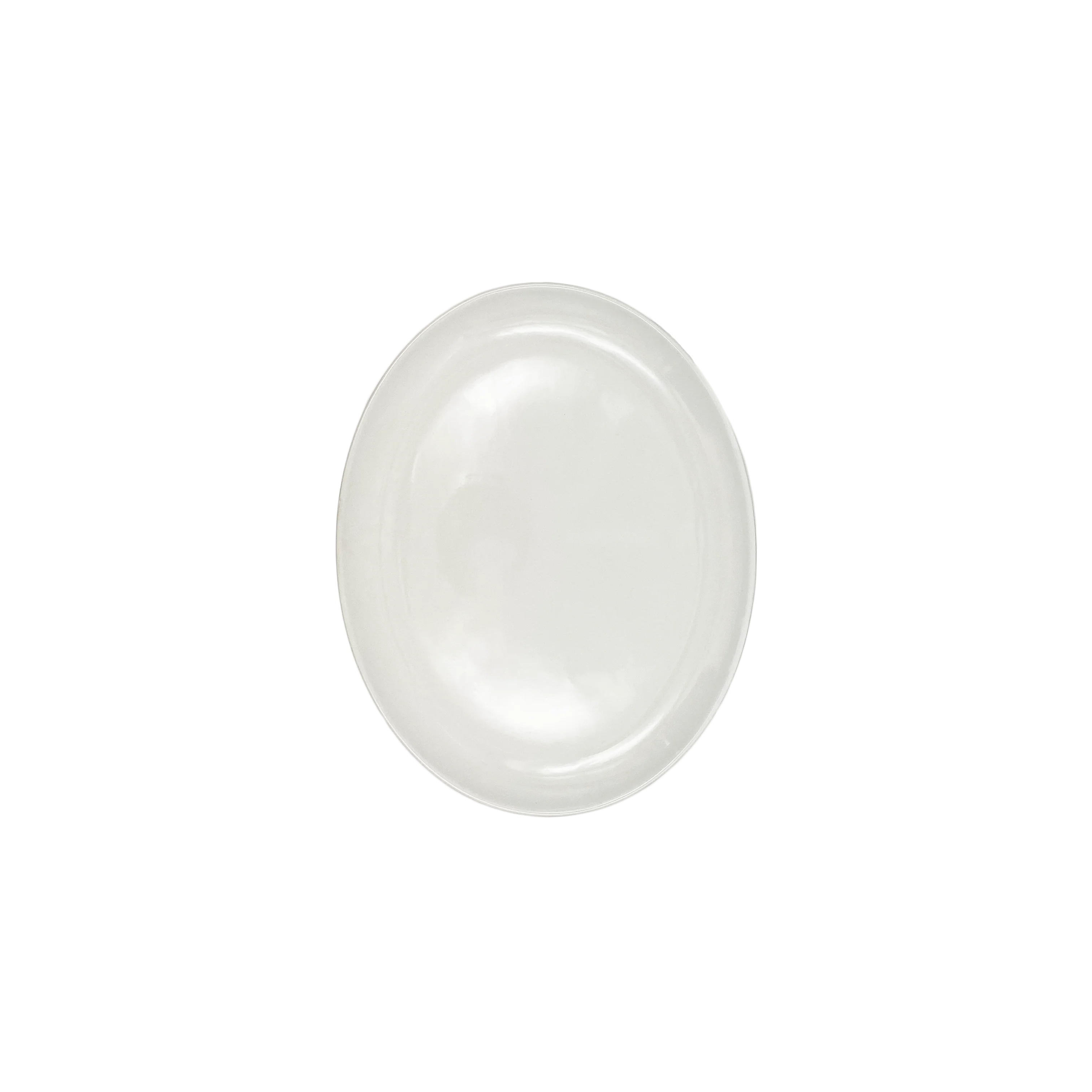 Shell Bisque Medium Oval Plate- White- Set of 4