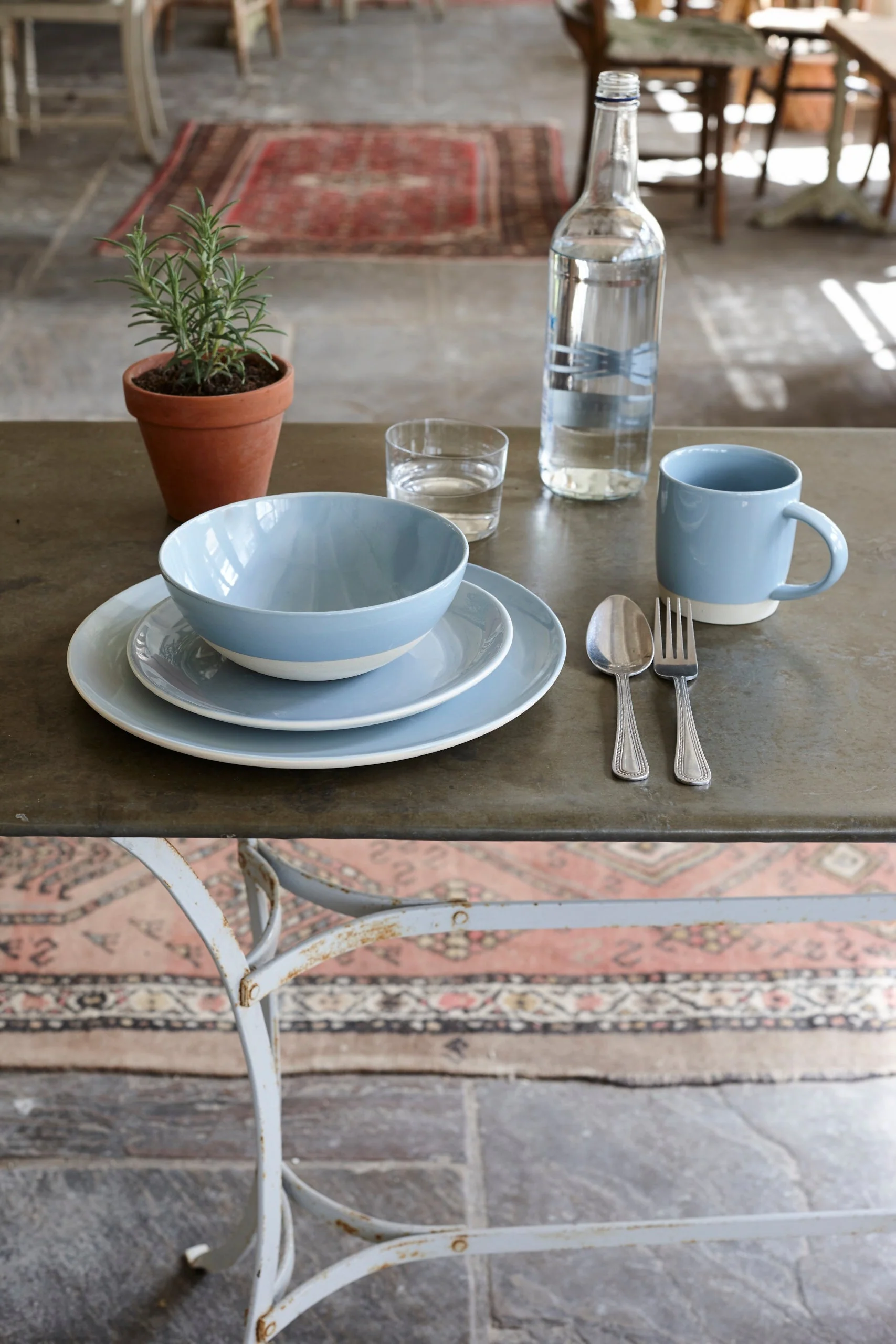 Shell Bisque Mug Blue - Set of 4 - Image 2