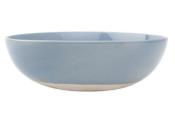 Shell Bisque Round Serving Bowl Blue - Image 8