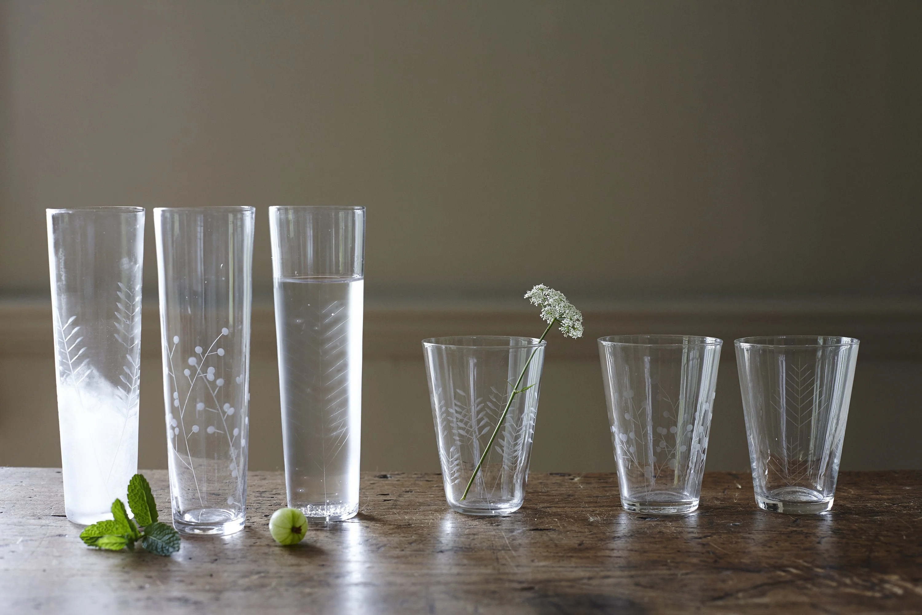 Sienna Etched Wine Glasses - Set of 6 - Image 3