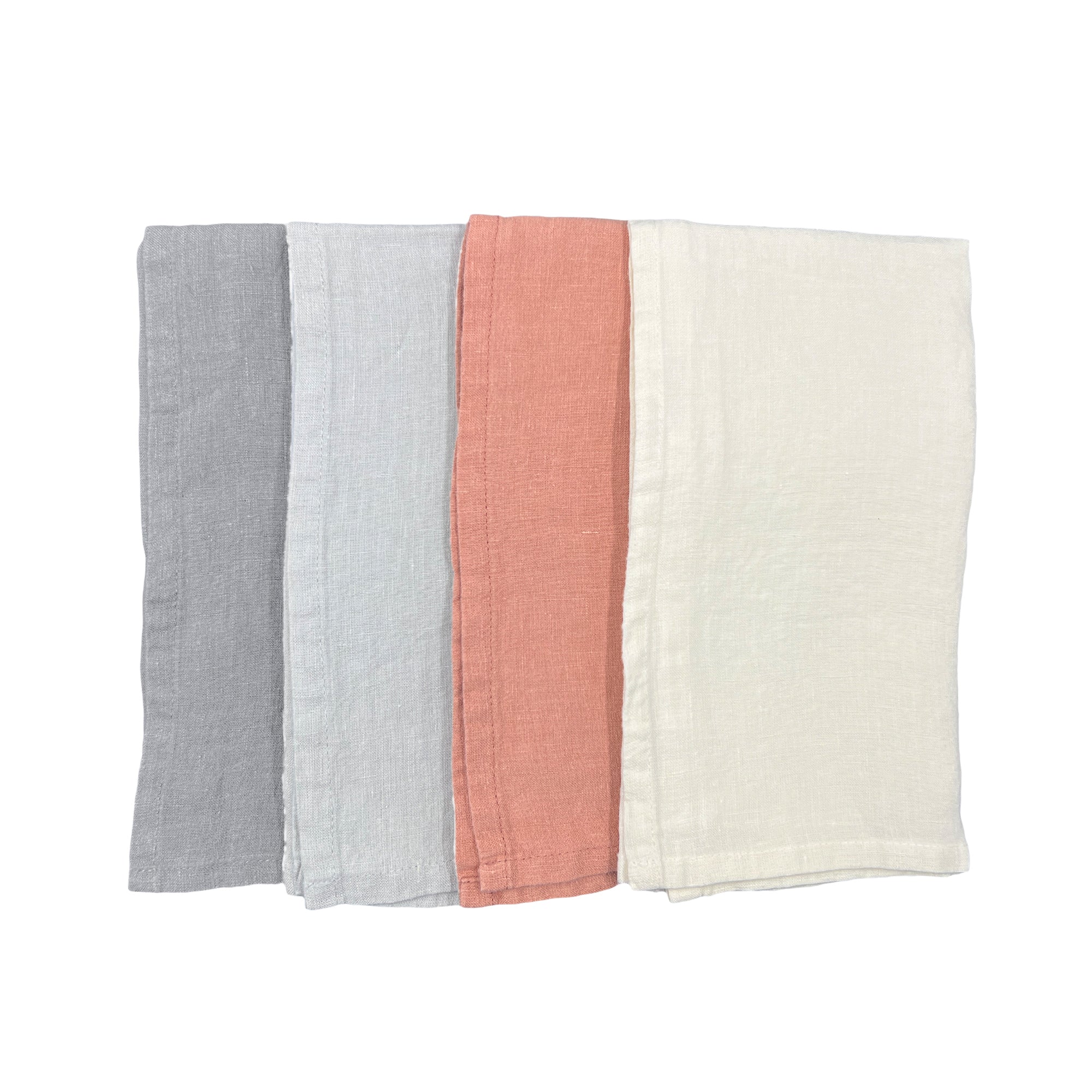 Stone Washed Clay Linen Napkin - Set of 4 - Image 2