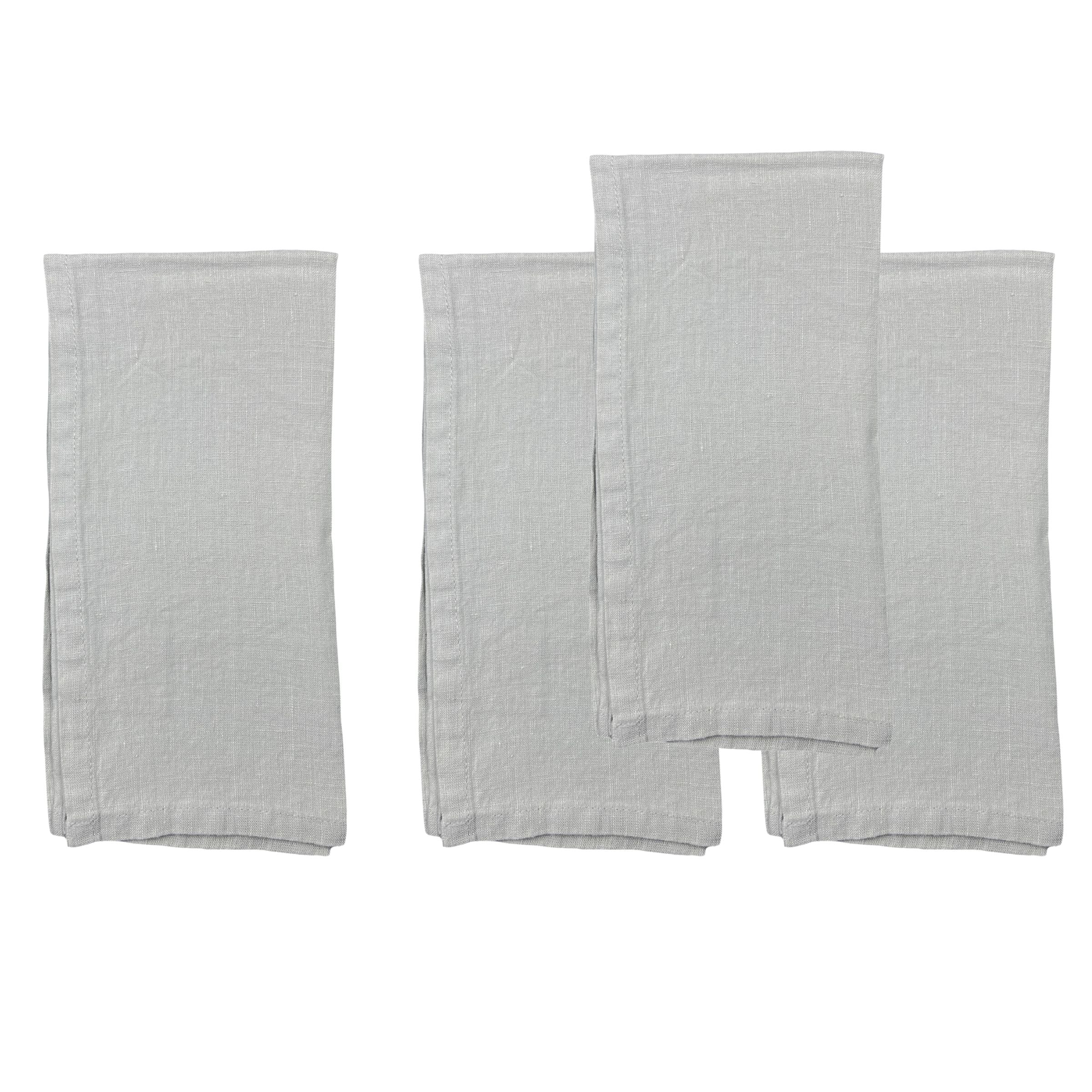 Stone Washed Stone Linen Napkin - Set of 4 - Image 3