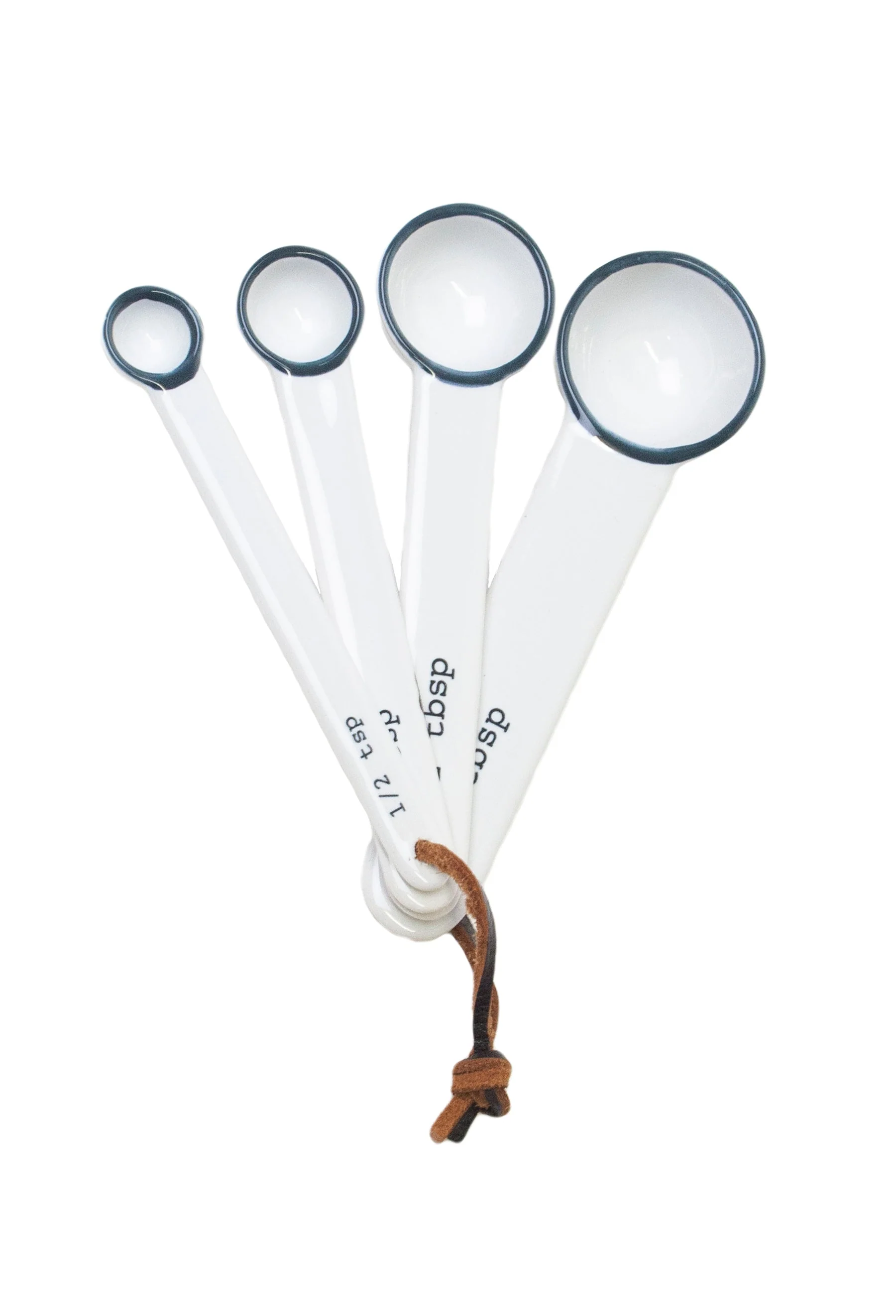 Tinware 7-Piece Prep Set- White w/ Slate Rim - Image 3