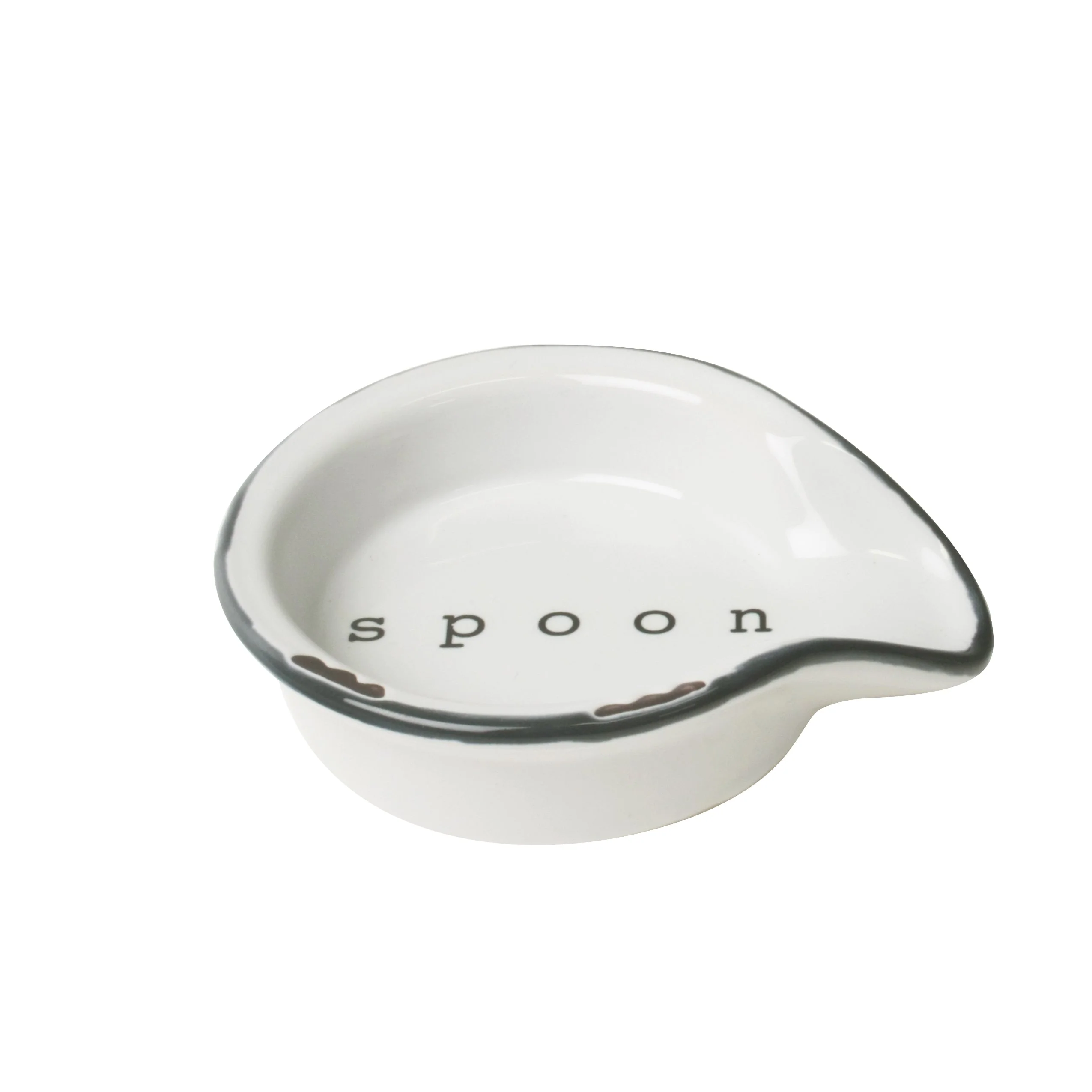 Tinware 7-Piece Prep Set- White w/ Slate Rim - Image 5