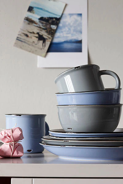 Tinware Mug in Light Grey - Set of 4 - Image 2