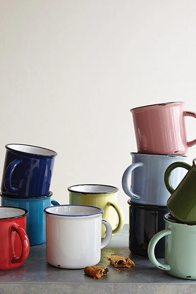 Tinware Mug in Pink - Set of 4 - Image 2